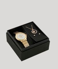 Kit-de-Relogio-Analogico-Seculus-Feminino---Colar---Brinco---20465LPSVDA2K1-Dourado-9474196-Dourado_1