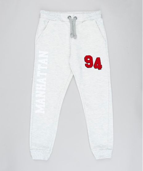 Calca-Infantil-em-Moletom--Manhattan--Cinza-Mescla-Claro-9416587-Cinza_Mescla_Claro_1