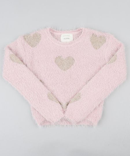 Sueter-Infantil-em-Trico-Felpudo-com-Coracoes-Decote-Redondo-Rosa-Claro-9347623-Rosa_Claro_1 Sueter-Infantil-em-Trico-Felpudo-com-Coracoes-Decote-Redondo-Rosa-Claro-9347623-Rosa_Claro_1