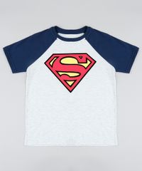 Camiseta-Infantil-Super-Homem-Raglan-Manga-Curta-Gola-Careca-Cinza-Mescla-Claro-9410328-Cinza_Mescla_Claro_1