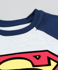 Camiseta-Infantil-Super-Homem-Raglan-Manga-Curta-Gola-Careca-Cinza-Mescla-Claro-9410328-Cinza_Mescla_Claro_4