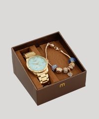 Kit-de-Relogio-Analogico-Mondaine-Feminino---Pulseira---99129LPMKDE1K2-Dourado-9474753-Dourado_1