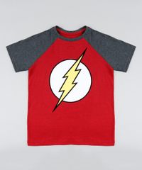 Camiseta-Infantil-The-Flash-Raglan-Manga-Curta-Gola-Careca-Vermelha-9410327-Vermelho_1