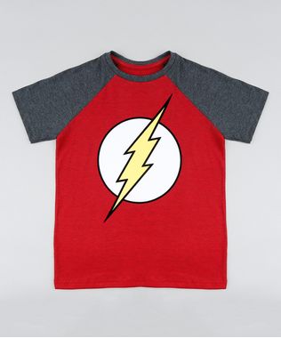 Camiseta-Infantil-The-Flash-Raglan-Manga-Curta-Gola-Careca-Vermelha-9410327-Vermelho_1