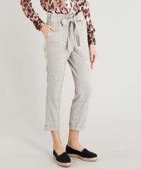 Calca-Clochard-Feminina-Estampada-com-Faixa-de-Amarrar-Kaki-9365120-Kaki_1