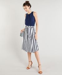 Saia-Midi-Feminina-com-Fenda-e-Faixa-para-Amarrar-Listrada-Branca-9307602-Branco_3