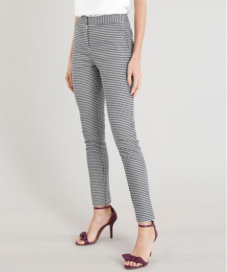 Calca-Skinny-Feminina-Estampada-Xadrez-Vichy-Branca-9353422-Branco_1