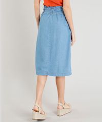 Saia-Clochard-Jeans-Feminina-Midi-com-Botoes-e-Fenda-Azul-Claro-9458586-Azul_Claro_2
