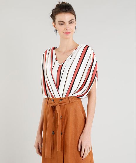 Body-Feminino-Bluse-com-Sobreposicao-Listrado-Manga-Curta-Decote-V-Off-White-9371818-Off_White_1
