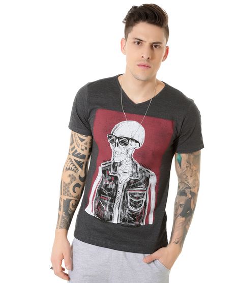 Camiseta-Caveira-Cinza-Mescla-Escuro-8386118-Cinza_Mescla_Escuro_1