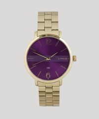 Kit-de-Relogio-Analogico-Lince-Feminino---Brinco---Colar---LRGJ074L-U2KX-Dourado-9474565-Dourado_3