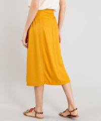 Saia-Midi-Feminina-com-Botoes-Naturais-Mostarda-9271812-Mostarda_2