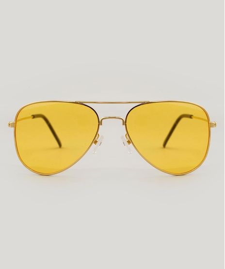 Oculos-de-Sol-Aviador-Unissex-Dourado-9485672-Dourado_1