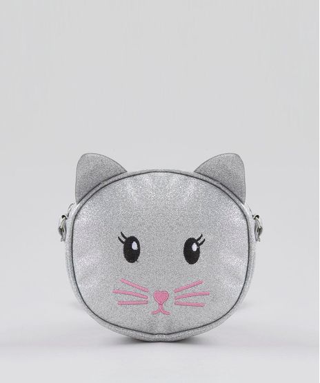 Bolsa-Infantil-Gatinha-com-Glitter-Prateada-9280622-Prateada_1
