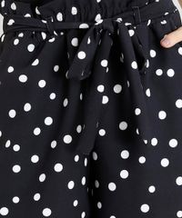 Short-Clochard-Feminino-Estampado-de-Poa-com-Amarracao-Preto-9465521-Preto_4