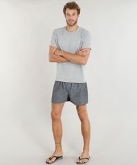 Pijama-Masculino-com-Camiseta-Manga-Curta---Samba-Cancao-Estampada-Cinza-Mescla-9395532-Cinza_Mescla_1