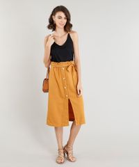 Saia-Clochard-Feminina-Midi-com-Botoes-e-Fenda-Mostarda-9458585-Mostarda_3