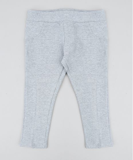 Calca-Legging-Infantil-em-Moletom-com-Recorte-Cinza-Mescla-Claro-9057771-Cinza_Mescla_Claro_1