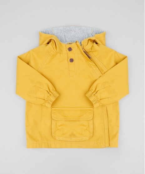 Jaqueta-Parka-Infantil-com-Capuz-e-Bolso-Mostarda-9359232-Mostarda_1