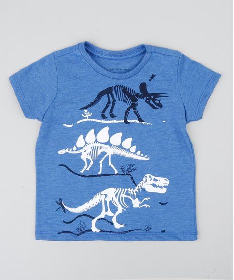 Camiseta-Infantil-Dinossauros-Manga-Curta-Gola-Careca-Azul-9426397-Azul_1