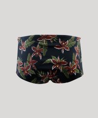 Sunga-Masculina-Slip-Estampada-Floral-com-Protecao-UV50--Preta-9442800-Preto_2