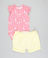 Conjunto-Infantil-de-Body-Estampado-Sem-Manga-Rosa---Short--Amarelo-9201691-Amarelo_1