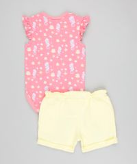 Conjunto-Infantil-de-Body-Estampado-Sem-Manga-Rosa---Short--Amarelo-9201691-Amarelo_2