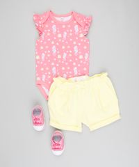 Conjunto-Infantil-de-Body-Estampado-Sem-Manga-Rosa---Short--Amarelo-9201691-Amarelo_3