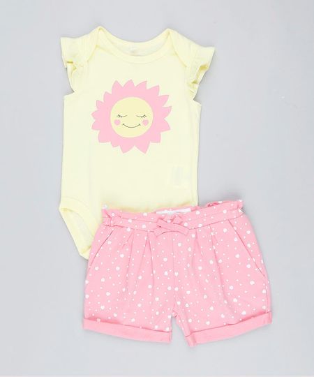 Conjunto-Infantil-de-Body-Sem-Manga-Amarelo---Short-Estampado-de-Coracoes-Rosa-9201692-Rosa_1 Conjunto-Infantil-de-Body-Sem-Manga-Amarelo---Short-Estampado-de-Coracoes-Rosa-9201692-Rosa_1
