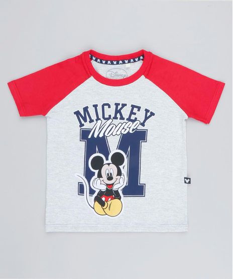 Camiseta-Infantil-Raglan-Mickey-com-Recorte-Manga-Curta-Gola-Careca-Cinza-Mescla-Claro-9427328-Cinza_Mescla_Claro_1