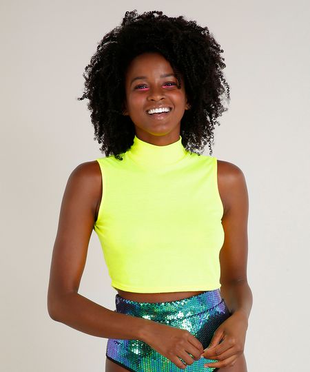Regata-Cropped-Feminina-Mindset-Gola-Alta-Amarelo-Neon-9482335-Amarelo_Neon_1