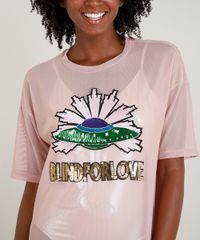 T-shirt-Longa-Feminina-Mindset-em-Tule-com-Paetes--Blind-For-Love--Rose-9479932-Rose_4