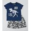 Conjunto-Infantil-de-Camiseta-Dinossauro-Manga-Curta-Azul-Marinho---Bermuda-Estampada-Camuflada-Verde-9428681-Verde_1