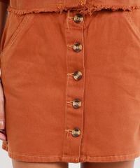 Saia-Feminina-de-Sarja-Curta-com-Botoes-Caramelo-9458547-Caramelo_4 Saia-Feminina-de-Sarja-Curta-com-Botoes-Caramelo-9458547-Caramelo_4
