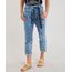 Calca-Jeans-Feminina-Clochard-com-Faixa-para-Amarrar-Azul-Medio-9458542-Azul_Medio_1