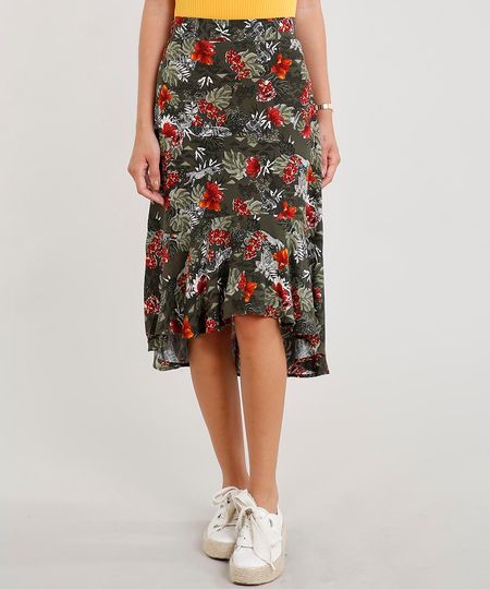 Saia-Midi-Feminina-com-Babados-Estampada-Floral-Verde-Militar-9365387-Verde_Militar_1 Saia-Midi-Feminina-com-Babados-Estampada-Floral-Verde-Militar-9365387-Verde_Militar_1