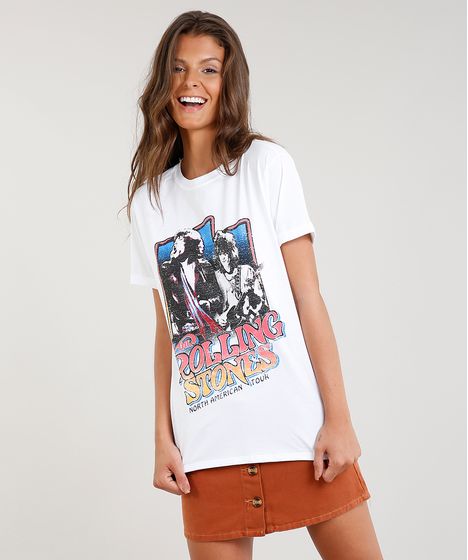 t shirt rolling stones feminina