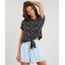 Camisa-Feminina-Cropped-Estampada-de-Estrelas-com-No-Manga-Curta-Preta-9369571-Preto_1