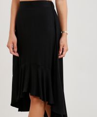 Saia-Midi-Feminina-com-Babados-Preta-9365388-Preto_4