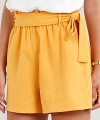Short-Feminino-Clochard-com-Faixa-de-Amarrar-Mostarda-9260045-Mostarda_4