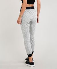 Calca-Feminina-Jogger-em-Moletom-com-Recortes-Cinza-Mescla-Claro-9390755-Cinza_Mescla_Claro_2