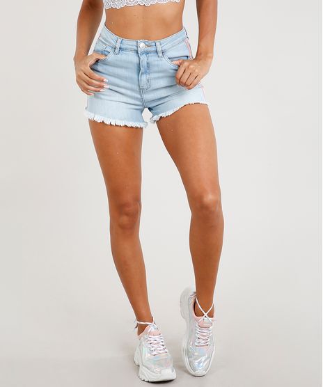 Short-Jeans-Feminino-Carnaval-Hot-Pant-Faixa-Lateral-Colorida-Azul-Claro-9453705-Azul_Claro_1