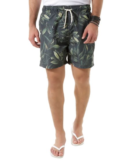 Short-Relaxed-com-Estampa-de-Folhagens-Verde-8388737-Verde_1