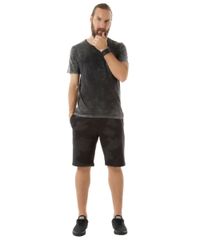 Bermuda-Relaxed-em-Moletom-Estampada-Preta-8400721-Preto_3