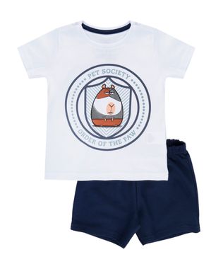 Conjunto-de-Blusa--Pets--Branca---Bermuda-Azul-Marinho-8372948-Azul_Marinho_1