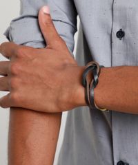Pulseira-Masculina-Dupla-com-No-Marrom-9398696-Marrom_2
