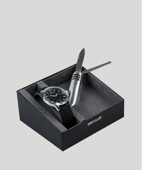Kit-de-Relogio-Analogico-Seculus-Masculino---Canivete---23613G0SVNI1K-Prateado-9399537-Prateado_1