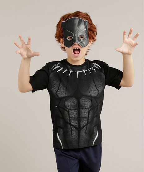 Camiseta-Infantil-Pantera-Negra---Mascara-Manga-Curta-Gola-Careca--Preta-9237834-Preto_1