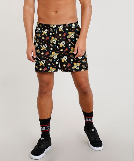 Samba-Cancao-Masculina-Carnaval-Estampada-de-Caveiras-Mexicanas-Preta-9457369-Preto_1