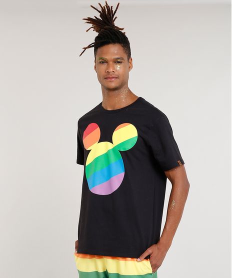 Camiseta-Masculina-Carnaval-Mickey-Manga-Curta-Gola-Careca-Preta-9436320-Preto_1